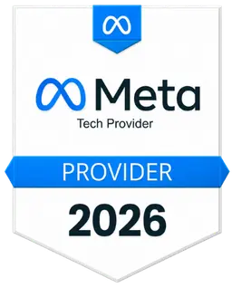 Selo oficial Meta Tech Provider 2026
